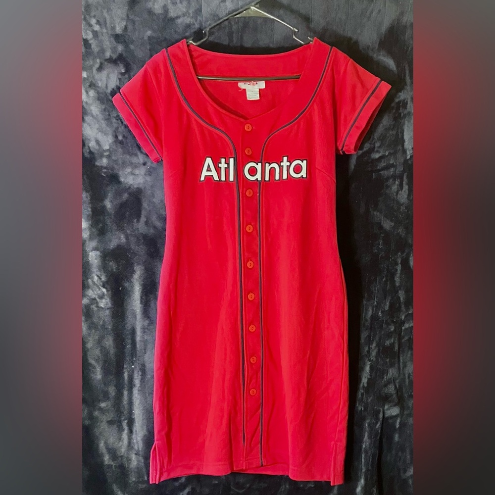 Vintage unworn Atlanta Red Jersey Dress